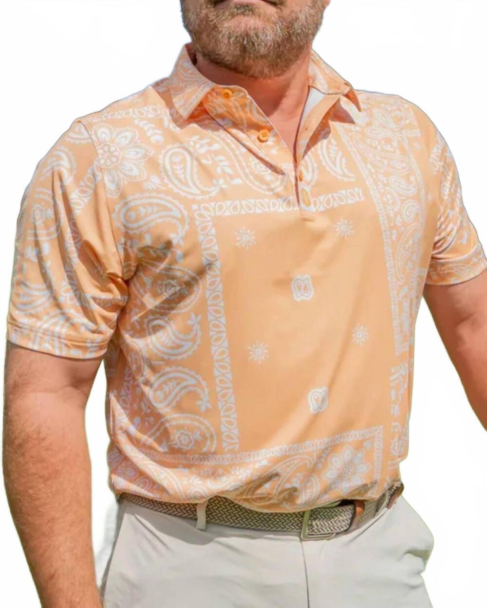 NEW PARK TEES hanky panky polo in orange